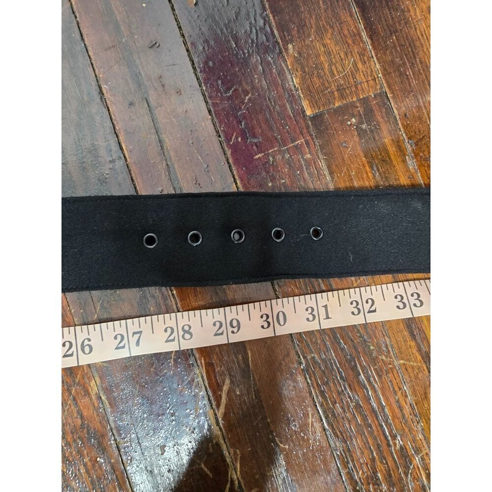 Vintage Black Chunky Bronze Belt - Picture 8 of 14